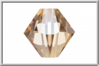 Swarovski Bicone 5328, 5mm, 001GSHA - crystal, golden shadow, 5 Stk.